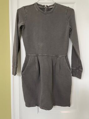GAP Grey Long-Sleeve Mini Dress